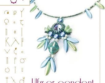 Pendant tutorial / pattern Ulfger pendant with petal beads PDF instruction for personal use only