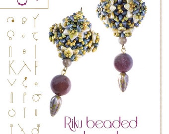 Beading pattern Riku Beaded Beads Pattern with tile beads – PDF instruction for personal use only