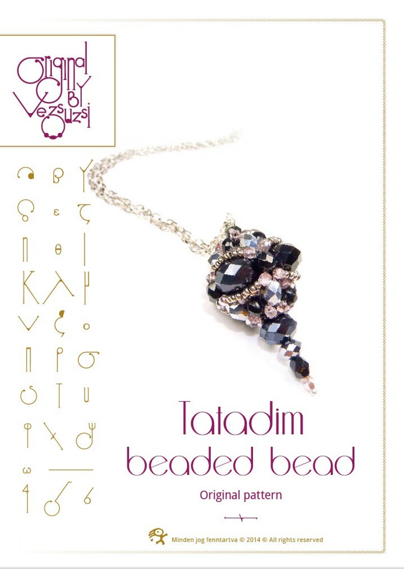 Beaded Bead Pattern Tatadim PDF instruction for personal use only image 1