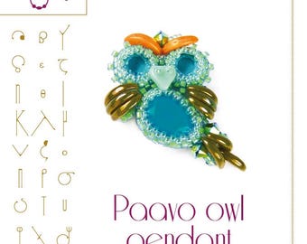 pendant tutorial / pattern Paavo the little owl – PDF instruction for personal use only
