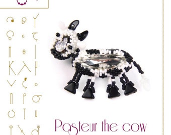 pendant tutorial / pattern Pasteur the Cow – PDF instruction for personal use only