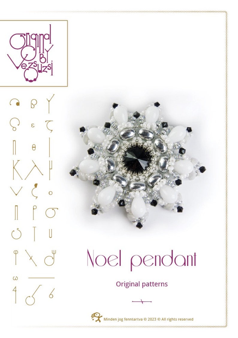 pendant tutorial / pattern Noel pendant pendant PDF instruction for personal use only image 1