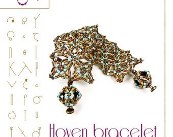 Beading tutorial / pattern Hoven bracelet. Beading instruction in PDF – for personal use only