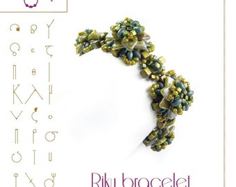 Bracelet tutorial / pattern Riku bracelet – PDF instruction for personal use only