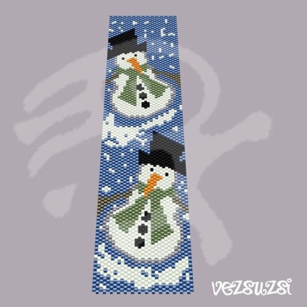 Peyote pattern Snowman... PDF pattern