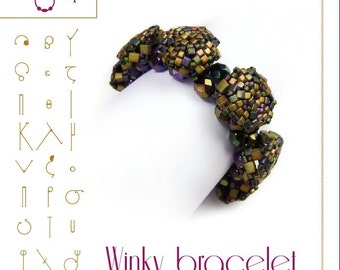 Bracelet tutorial / pattern Winky bracelet – PDF instruction for personal use only