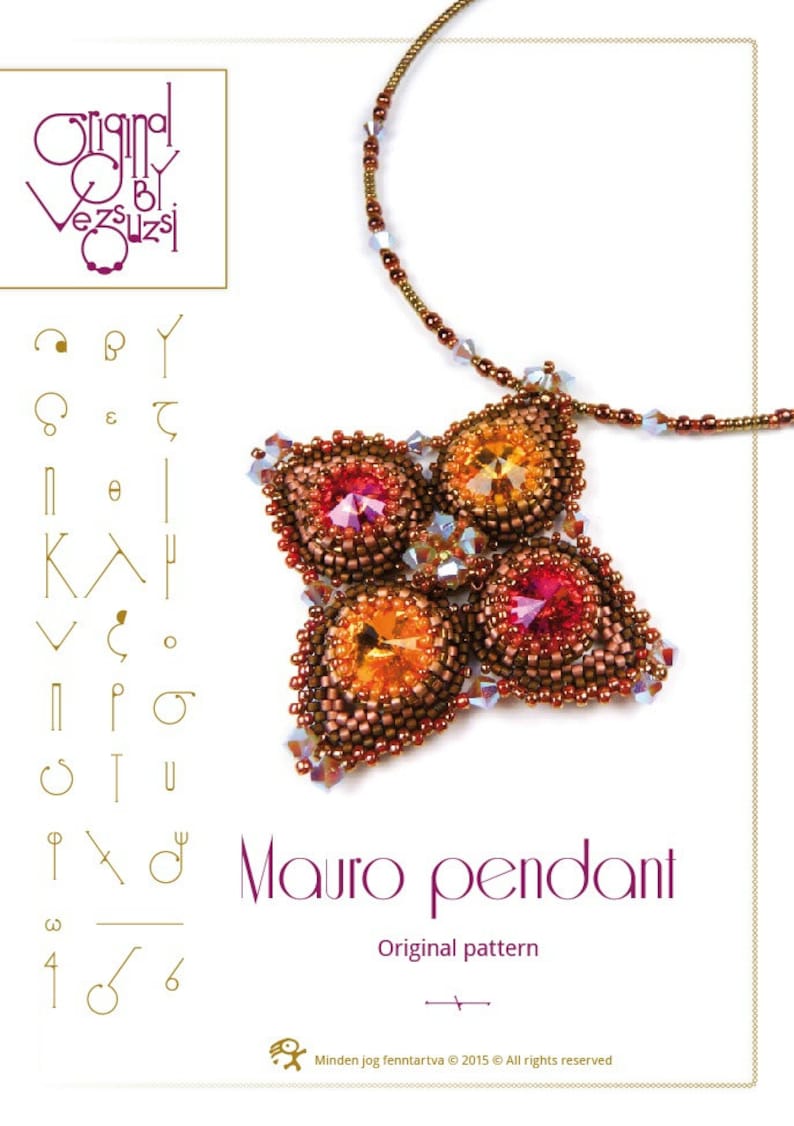 pendant tutorial / pattern Mauro pendant...PDF instruction for personal use only image 1