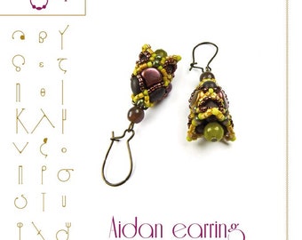 Aidan earrings with Ginko beads - PDF instruction for personal use only