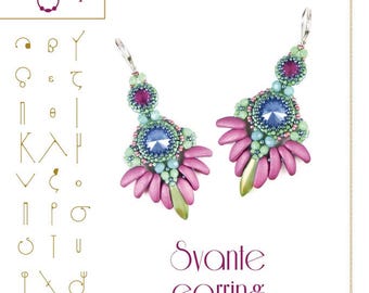 Beading tutorial / pattern Svante earrings Beading instruction in PDF – for personal use only