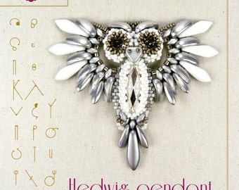 pendant tutorial / pattern Hedwig the owl – PDF instruction for personal use only