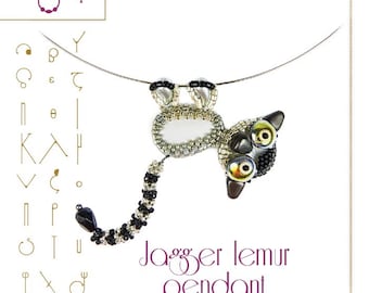 pendant tutorial / pattern Jagger the lemur– PDF instruction for personal use only