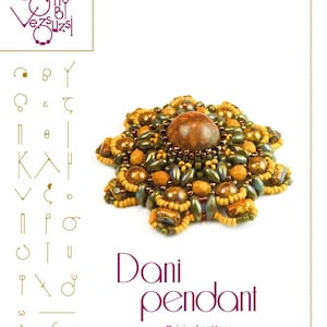 beading pattern  Pendant tutorial / pattern Dani pendant ..PDF instruction for personal use only