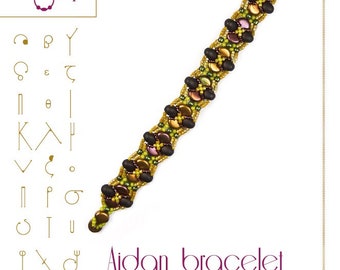 Beading tutorial / pattern Aidan bracelet Beading instruction in PDF – for personal use only