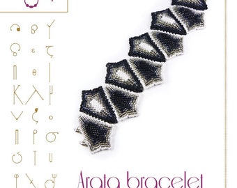 Beading tutorial / pattern Arata bracelet. Beading instruction in PDF – for personal use only