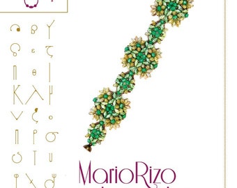 Bracelet  tutorial / pattern MarioRizo with Rizo beads ..PDF instruction for personal use only