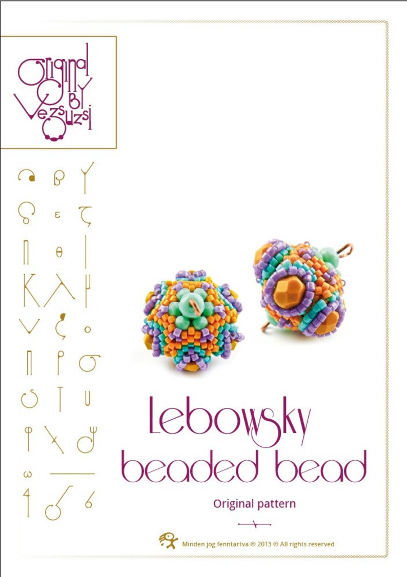 Lebowsky Beaded Bead Pattern with Superduo PDF instruction for personal use only image 1