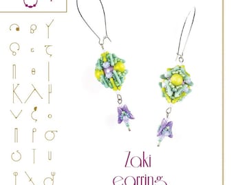 earrings tutorial / pattern Zaki earrings – PDF instruction for personal use only