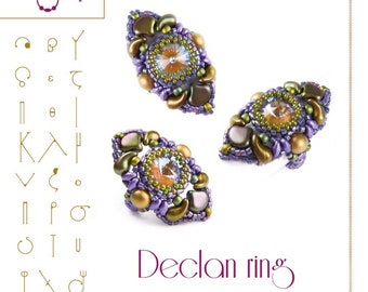 Declan ring tutorial / pattern Declan ring with Zoliduo beads ..PDF instruction for personal use only