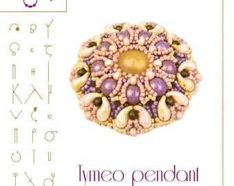 pendant tutorial / pattern Tymeo pendant with Zoliduo beads – PDF instruction for personal use only