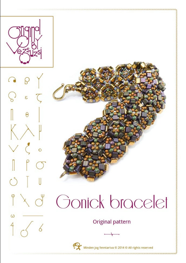 Beading tutorial Bracelet tutorial / pattern Gonick bracelet..PDF instruction for personal use only image 1