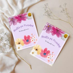 Plantilla editable para tarjeta del Día de la Madre / Imprimible en Canva / Personalizable y descarga instantánea / Tarjeta personalizada para mamá