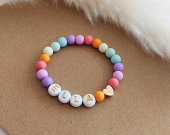 Babyarmband mit Name, Perlenarmband personalisiert, Kinderarmband, Geburtsarmband, Namensarmband, Taufarmband, Neugeborene, Geschenk Geburt