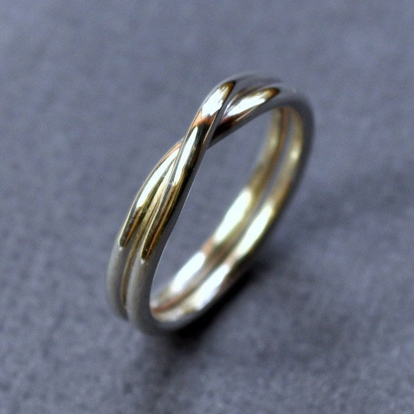 Sterling Silver Infinity Ring. Polished finish. Custom made in your size. Handmade in Australia from Ethical/Recycled Metal. Minimalist.