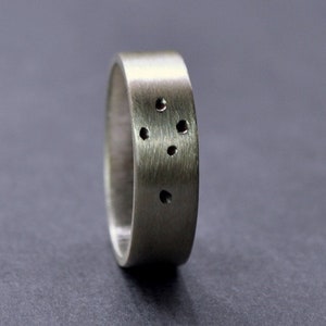 Southern Cross Ring. Sterling Silver. 5mm. Wedding Band. Wedding Ring. Matte Finish. Australia. Aussie. image 1