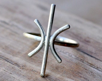 Sterling Silver Starburst Ring. Women's Ring. Modern. Statement. Sleek. Handmade.