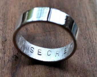 指輪・リング hidden message ring cruellasex Amazon.com: Sterling Silver Personalized Secret Message Ring