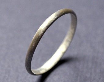 Women's Wedding Band. 2mm. Sterling Silver. Women's Ring. Matte. Brushed Finish. Jewellery. Jewelry. Handmade.