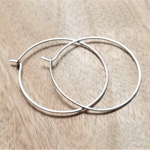 Large Sterling Silver Hoop Earrings. Modern. Contemporary. Simple. Sleek. Elegant. Jewelry. Jewellery. Handmade. Statement. image 6