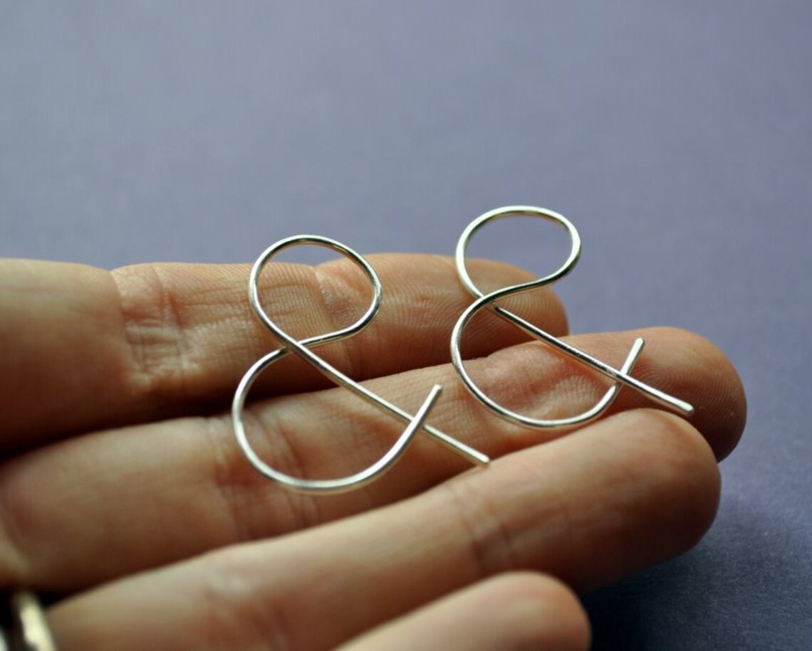 Earrings. Punctuation Collection. Ampersand. AND. Spelling Etsy