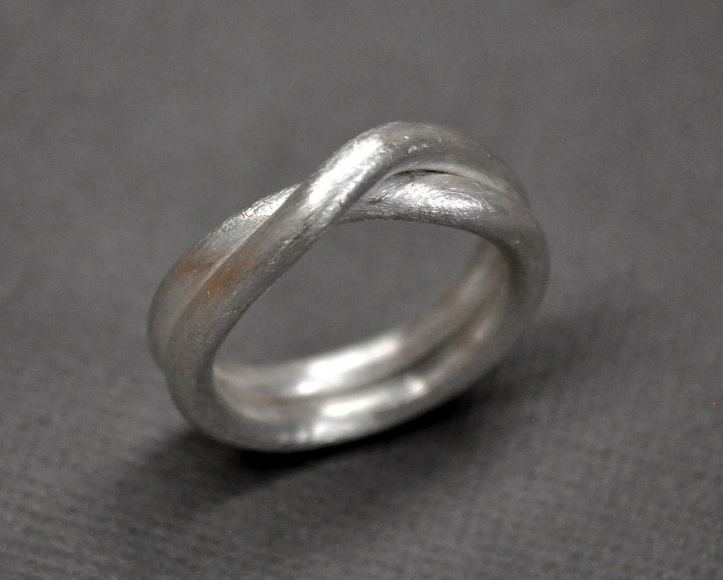 Men's Infinity Ring. Sterling Silver. Modern Contemporary | Etsy