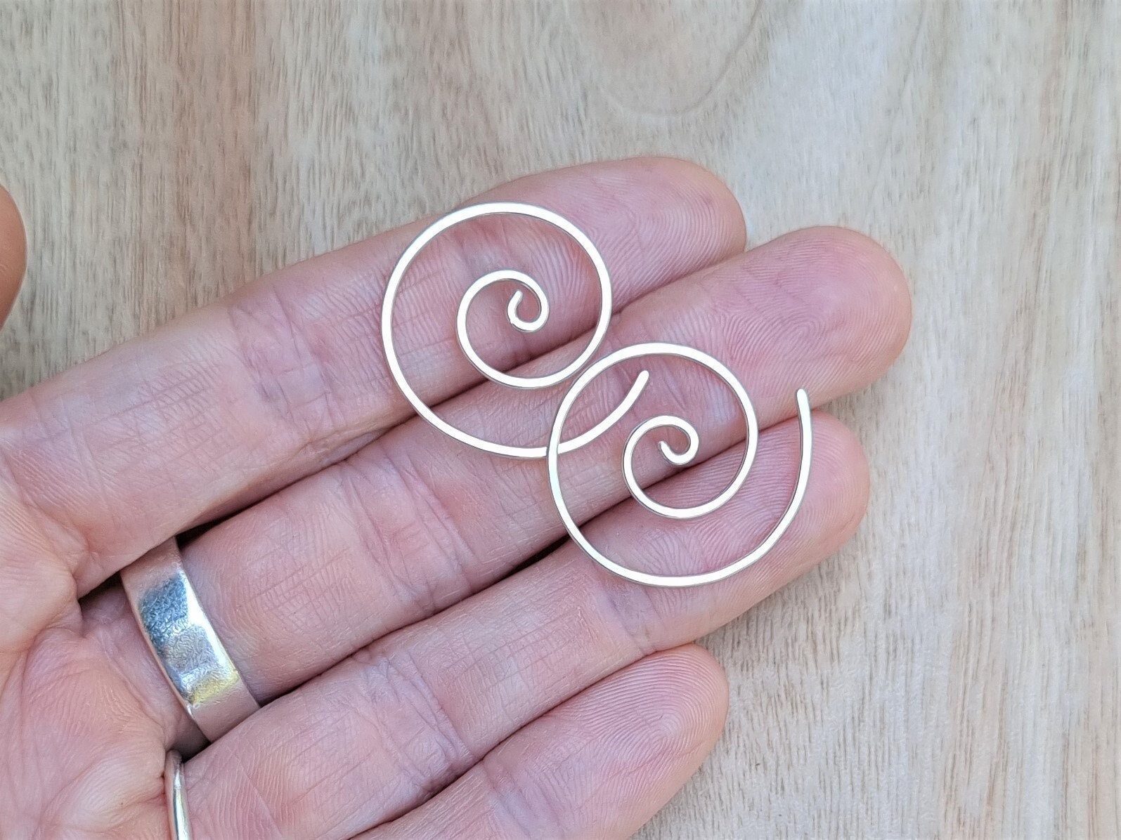 Spiral cheap hoop earrings