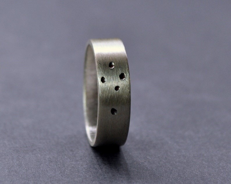 Southern Cross Ring. Sterling Silver. 5mm. Wedding Band. Wedding Ring. Matte Finish. Australia. Aussie. image 1