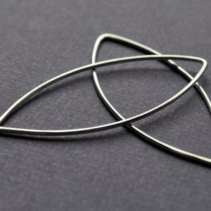 Simple Sterling Silver Earrings. Leaf. Urban Eco. Leaves. Nature. Tree. Contemporary. Modern. Light. Handmade. Epheriell. Brisbane. image 3