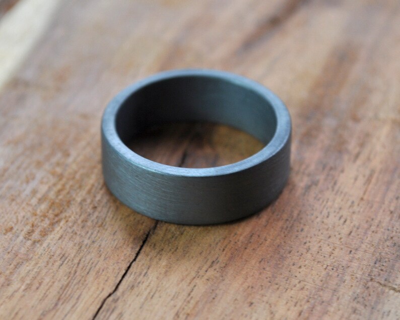 Chunky Men's Wedding Ring. Sterling Silver. Etsy