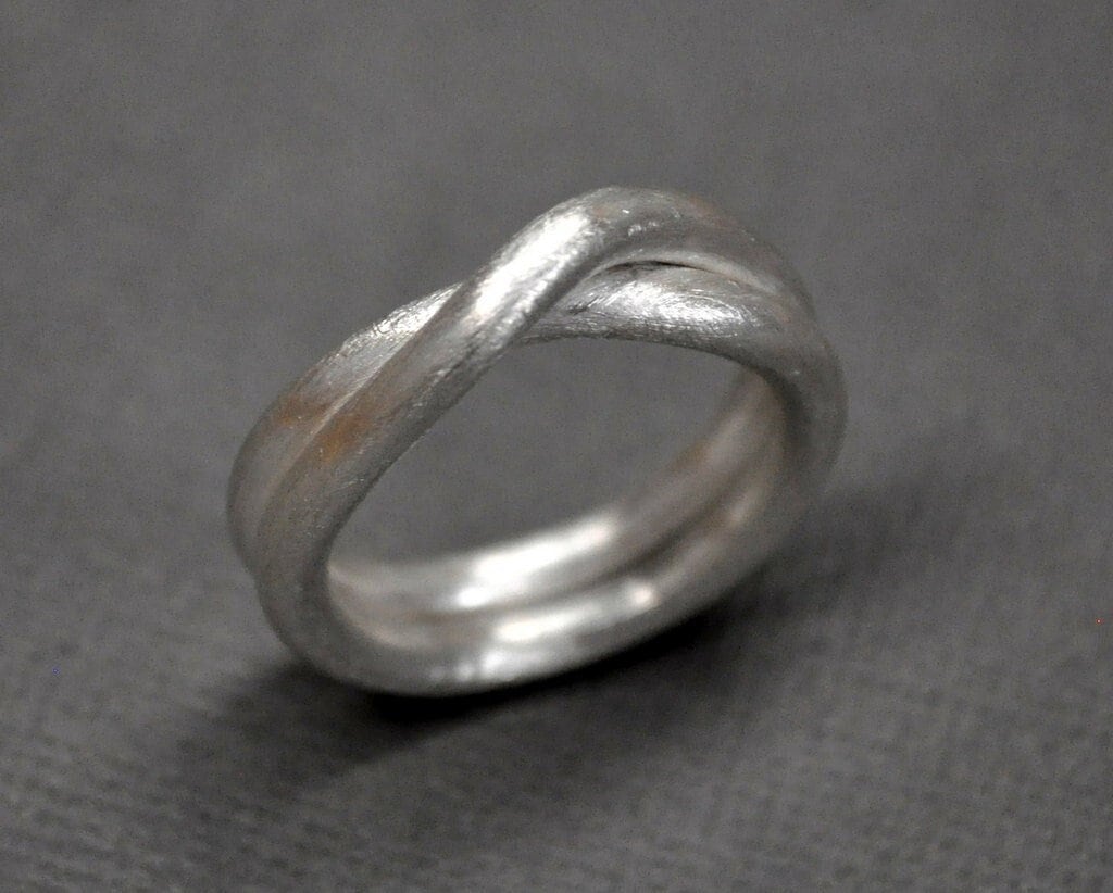 Mens silver infinity clearance ring