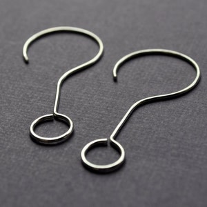 Question Mark Earrings. Punctuation Collection. Minimalist, simple Sterling silver earrings. Gift for Teacher, writer, editor, professor. image 1