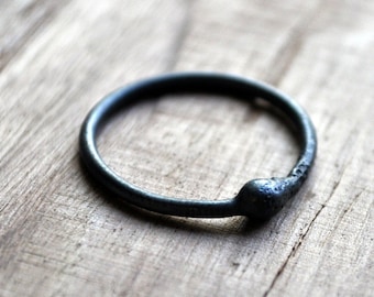 Black Asteroid Ring. Oxidized Sterling Silver. Modern Contemporary Simple Sleek Elegant Design. Jewellery. Jewelry. Oxidised.