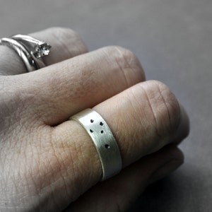 Southern Cross Ring. Sterling Silver. 5mm. Wedding Band. Wedding Ring. Matte Finish. Australia. Aussie. image 2