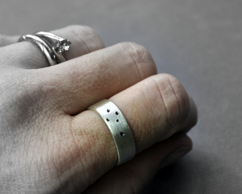Southern Cross Ring. Sterling Silver. 5mm. Wedding Band. Wedding Ring. Matte Finish. Australia. Aussie. image 2