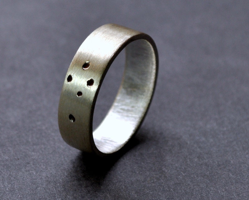 Southern Cross Ring. Sterling Silver. 5mm. Wedding Band. Wedding Ring. Matte Finish. Australia. Aussie. image 3