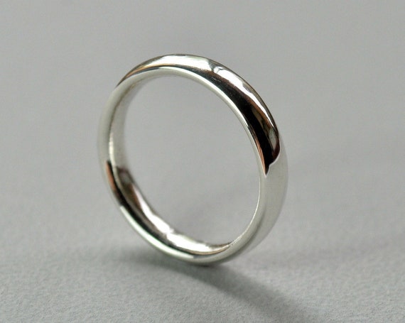Sterling silver comfort fit wedding bands sale