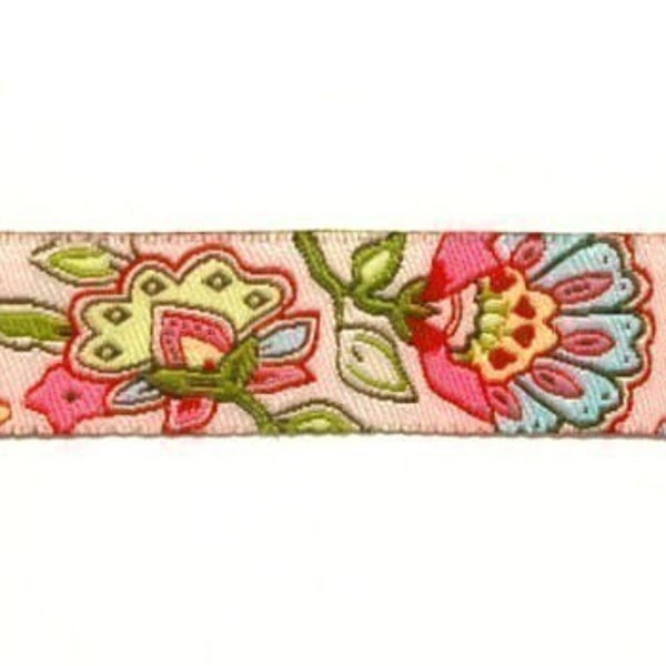 Dutch Floral Pink Oilily Style ribbon/sewing tape