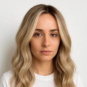 Sandy blonde balayage lace human hair wig