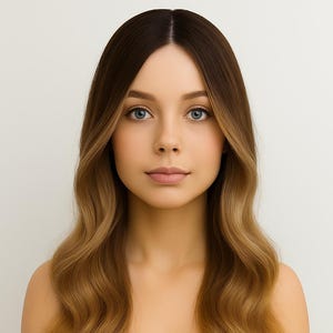 7x7" Silk Base Topper, Caramel Balayage Highlights, Virgin Human Hair Topper, Handmade Human Hair Topper, Natural Look Topper, Gift for Her