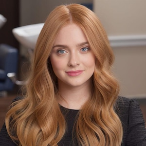 Luxe European Hair Wig | Copper Red Human Hair Wig Glueless | Realistic Natural Looking Wavy | Long Auburn Wig for Daily Wear | Marie