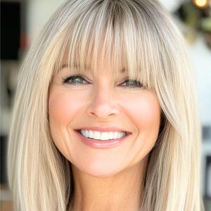 Blonde Human Hair Wig | Virgin Hair | Glueless 11x5.5 lace Wig with Bangs | Full Coverage | Natural Look | Lightweight